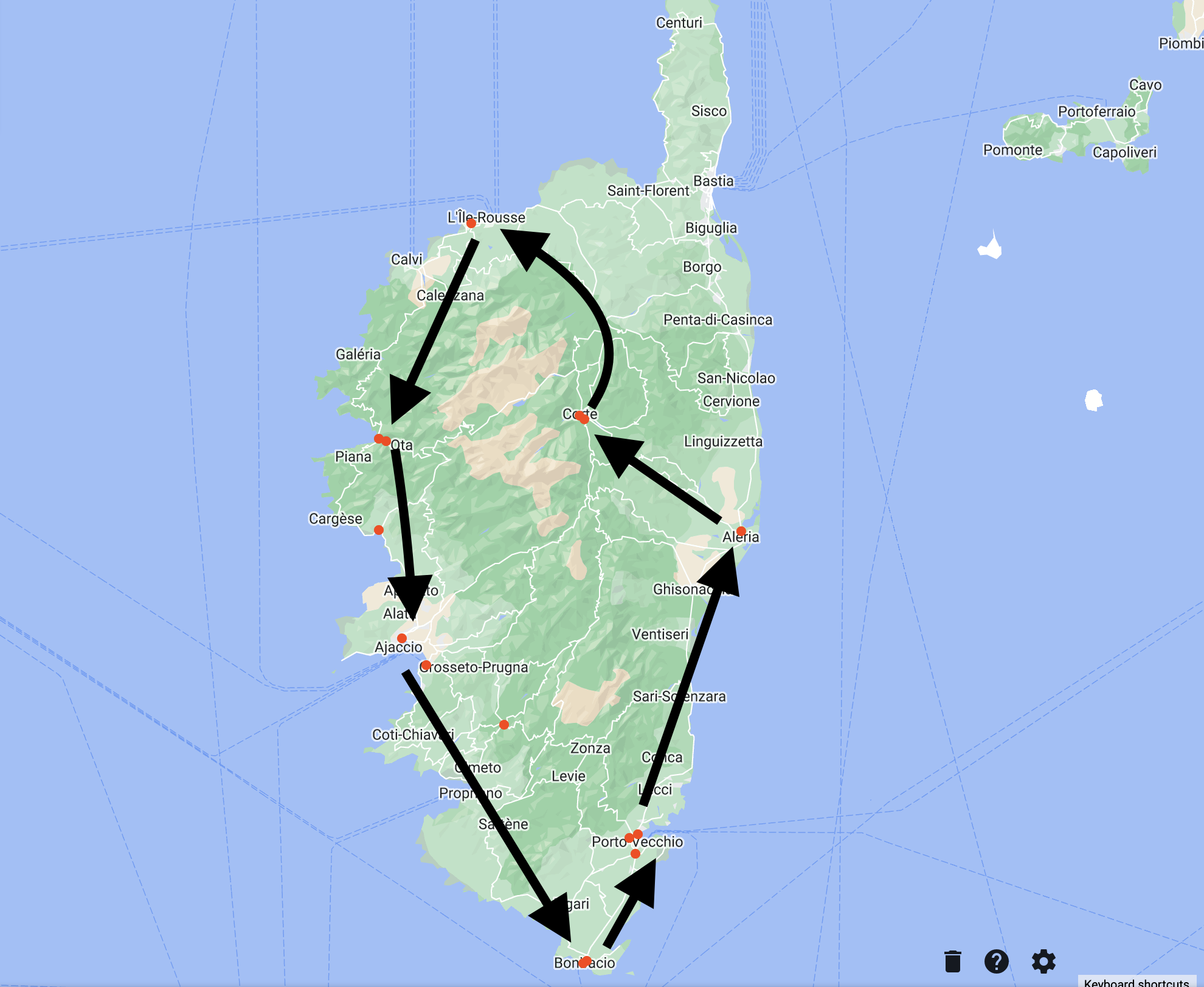 corsica-google-map