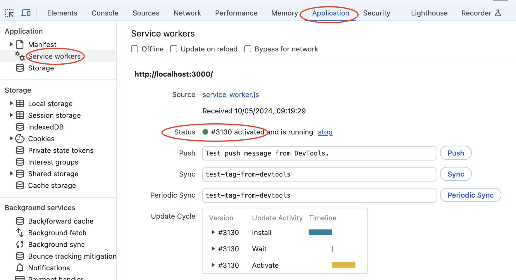 Service Worker activated on a PWA