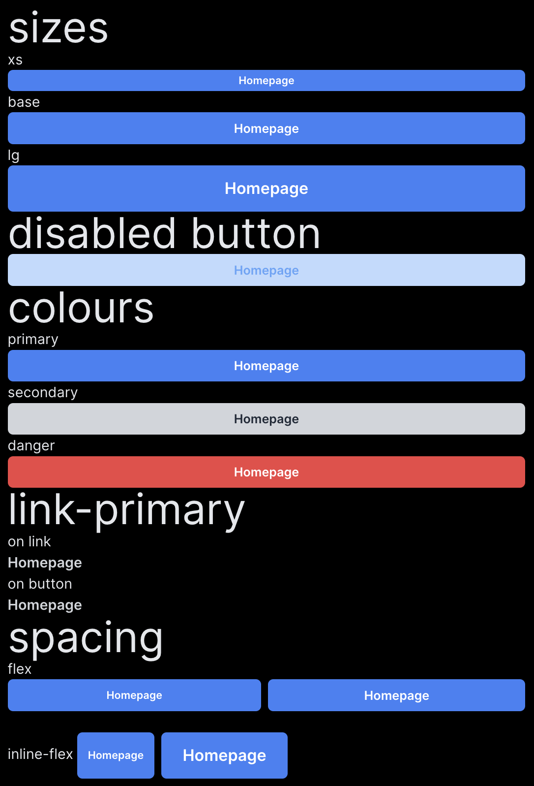TailwindCSS button variants
